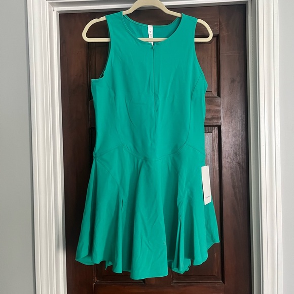 Size 14 Teal Lululemon Everlux Short-Lined Tennis Tank Dress 6” - Picture 2 of 7